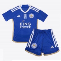Leicester City Jamie Vardy #9 Domáci Detský futbalový dres 2023-24 Krátky Rukáv (+ trenírky)